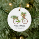 Search for bicycle christmas tree decorations Watercolor