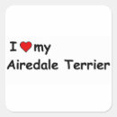 Search for airedales square stickers Dog