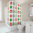 Search for snowflakes shower curtains Red