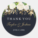 Search for gold floral thank you wedding stickers Flowers
