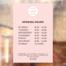 Search for store hours window decals Pink