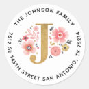 Search for monogram floral return address labels Classy