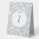 Search for silver numbers table wedding table cards White
