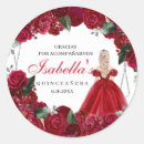 Search for red quinceanera stickers Mis quince anos