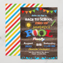 Search for end of school pool party invitations Back to school