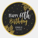 Search for happy 60th birthday party stickers Elegant