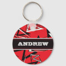 Search for black and white chevron key rings Red