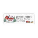 Search for barn return address labels Watercolor