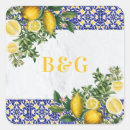 Search for blue and white tile stickers Lemons