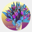 Search for watercolor tulips stickers Purple