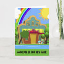 Search for new home house cards Cartoon