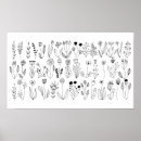 Search for botanical line art posters Black and white