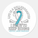 Search for cervical cancer awareness stickers White