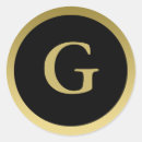 Search for gold monogram letter g initials stickers Elegant