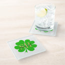 Search for clover leaf coasters Glass