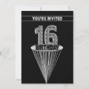 Search for abstract sweet 16 invitations Silver