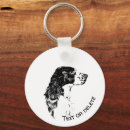 Search for spaniel key rings Black and white