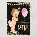 Search for foil 1st birthday invitations Girls first birthday