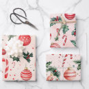 Search for holly christmas wrapping paper Candy canes