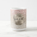 Search for pink champagne mugs Glitter