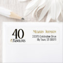 Search for fabulous 40 return address labels Elegant