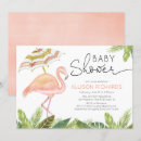 Search for flamingo baby girl shower invitations Greenery