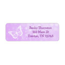 Search for purple butterfly return address labels Lavender