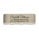 Search for rustic lace wedding return address labels White