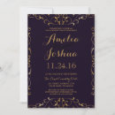 Search for gold purple engagement party invitations Lilac