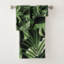 Search for green leaves bath towels Pattern
