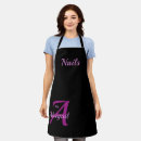 Search for purple and black aprons Typography