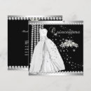 Search for black white silver quinceanera invitations Tiara