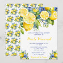 Search for mediterranean bridal shower invitations Watercolor lemons