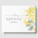 Search for greenery wedding guest books Yellow flowers