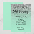 Search for mint green birthday invitations Glam