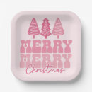 Search for pink christmas plates Merry and bright