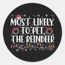 Search for funny reindeers stickers Xmas