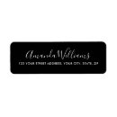 Search for white script return address labels Classy