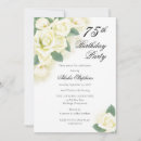 Search for rose 75th birthday invitations 75 years old