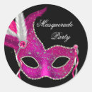 Search for elegant masquerade party stickers Pink