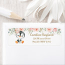 Search for pink penguin return address labels For her