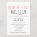 Search for double trouble invitations Pink