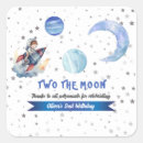 Search for white space stickers Two the moon