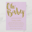 Search for lavender and gold baby shower invitations Glitter