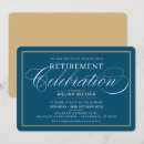 Search for blue gold retirement invitations Business