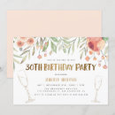 Search for glitter 30th birthday invitations Floral