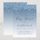 Search for blue glitter baby shower invitations Trendy