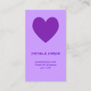 Search for heart business cards Purple
