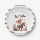 Search for cowboy plates First rodeo birthday