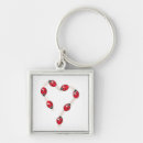 Search for lady in red key rings Heart